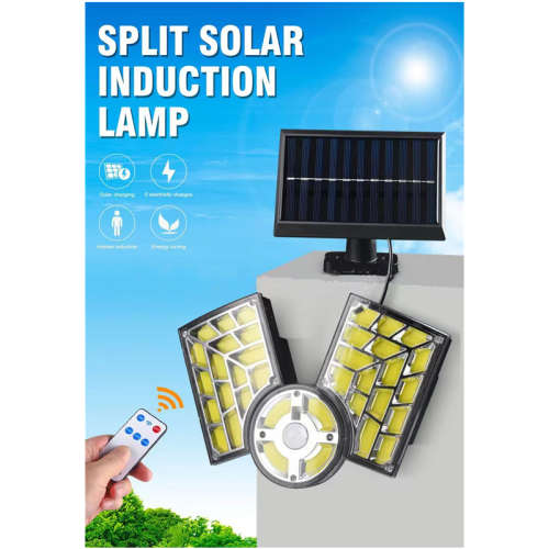 120COB Waterproof Outdoor Solar Induction Adjustable Head Street Light with Remote Control