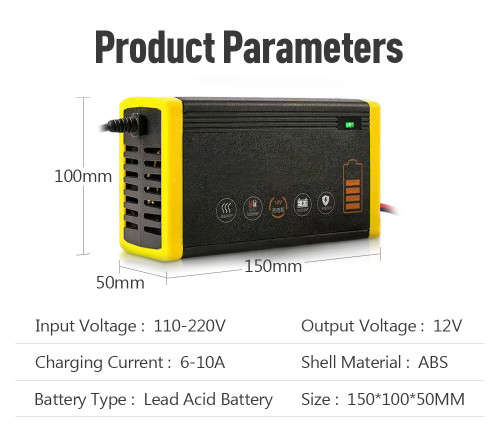 Smart Charge Repair Pulse Dual Mode Battery 12V 6A Car Battery Charger