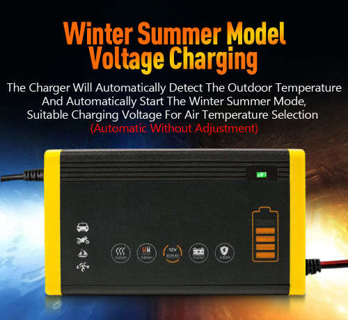 Smart Charge Repair Pulse Dual Mode Battery 12V 6A Car Battery Charger