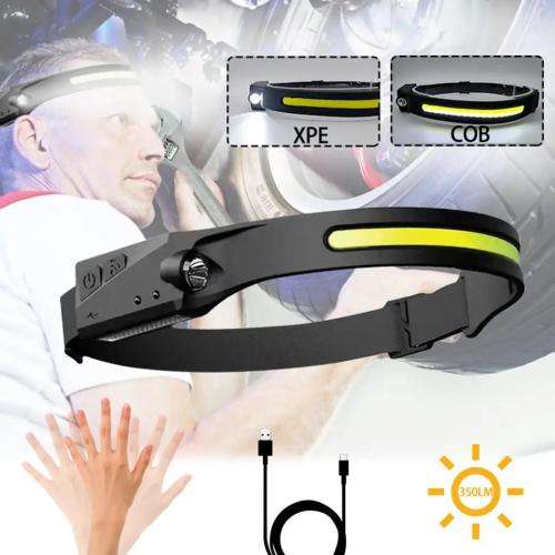 LED Headlight Lightweight Silicone XPE COB Headlamp for Fishing Camping