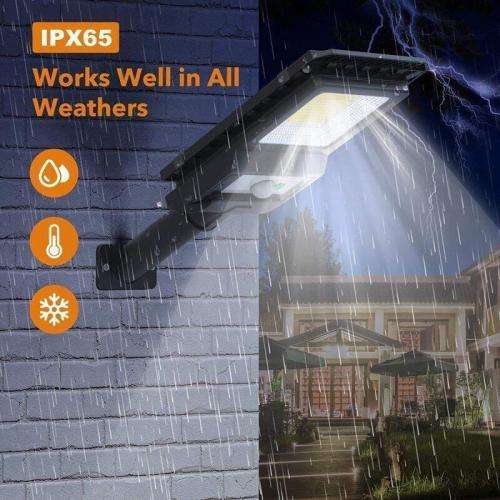 240W Solar Sensor Street Light with Remote Control & Pole Motion Sensor