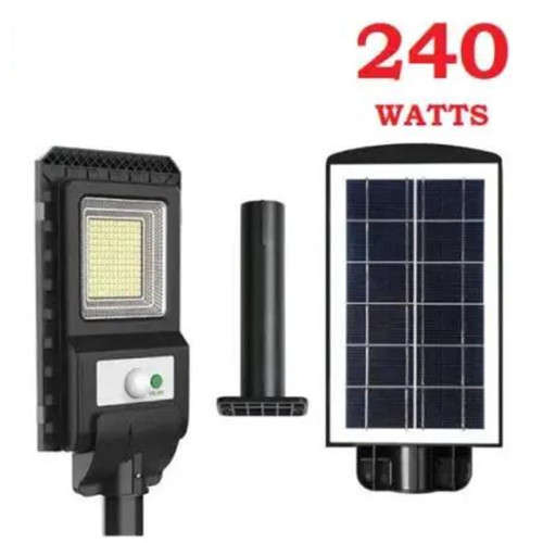 240W Solar Sensor Street Light with Remote Control & Pole Motion Sensor