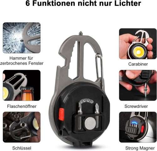 Portable Work Light Keychain Flashlight