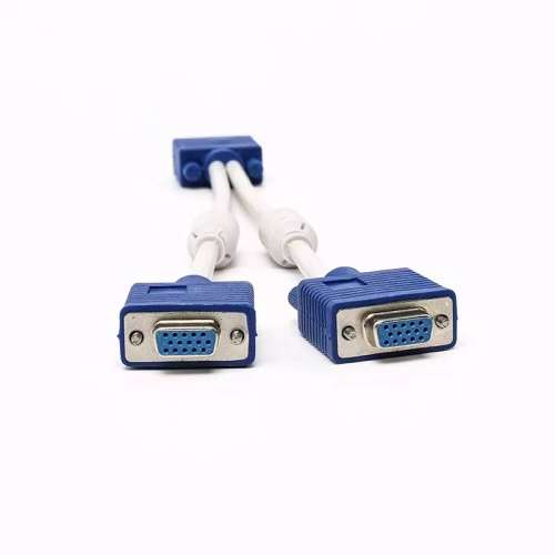 VGA 1 to 2 Splitter Adapter Cable HD Monitor Computer Monitor Projector