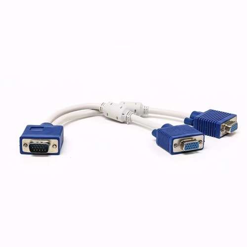 VGA 1 to 2 Splitter Adapter Cable HD Monitor Computer Monitor Projector