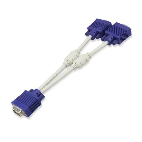 VGA 1 to 2 Splitter Adapter Cable HD Monitor Computer Monitor Projector