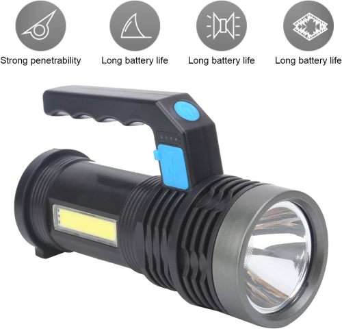 Outdoor Flashlights Household Searchlight Rechargeable LED Spotlight for Camping Walking Dogs