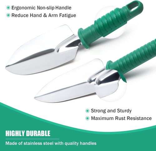 Stainless Gardening Tools Set 10 PCS Green
