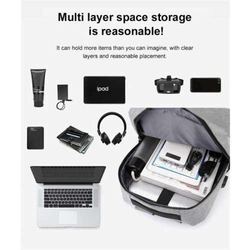 15 Laptop Backpack With External Charging USB Port With 2 Small Bags