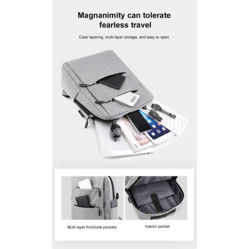 15 Laptop Backpack With External Charging USB Port With 2 Small Bags