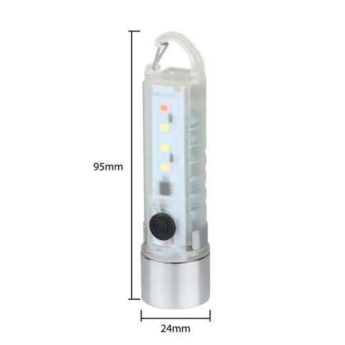 Type-c Rechargeable Lantern Mini Portable Bright Outdoor Camping Flashlight with Red Blue Flash Ligh
