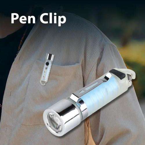 Type-c Rechargeable Lantern Mini Portable Bright Outdoor Camping Flashlight with Red Blue Flash Ligh