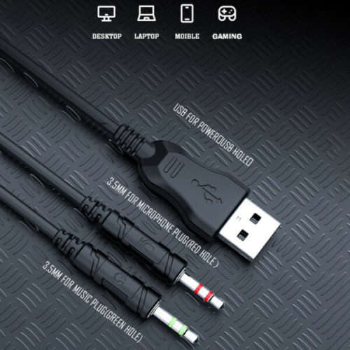 Aerbes AB-EJ12 RGB Wired USB 3.5mm Headset