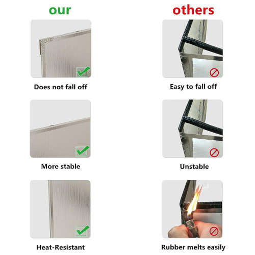 Kitchen Cooking Stainless Steel Oil Splatter Guard Foil Foldable Oil Baffle