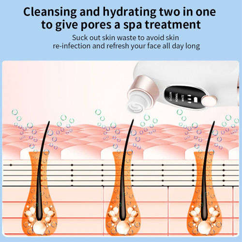 Vacuum Blackhead Remover Facial Skin Pore Acne Pimple 5 Sucker Cleaner Machine