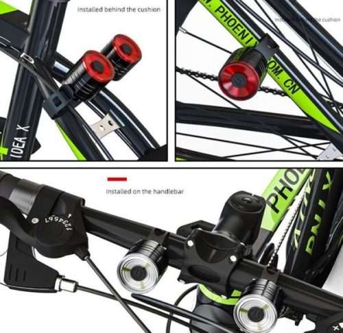 Bicycle Taillight And Front Light 250Mah