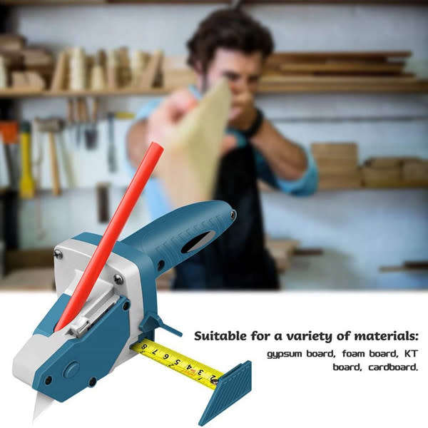 Drywall All in one Hand Tool with Measuring Tape and Utility Knife Measure