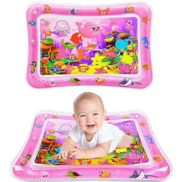 Baby Inflatable Aquarium Toy Water Playing Mat Tummy Time Water Cushion