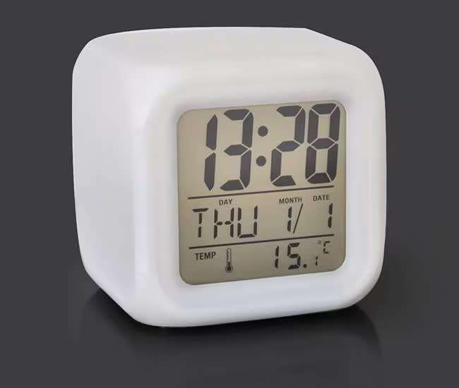 Luminous Alarm Clock Colorful LED Alarm Clock