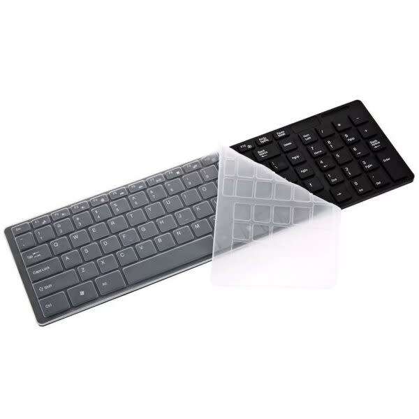 Ultra-thin 2.4g Wireless Keyboard Mouse Combos With Keypad Film Black/White