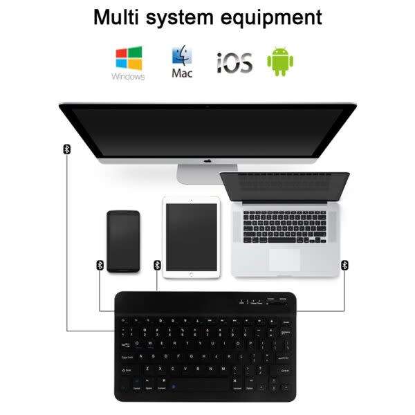 7 inch Backlight Mini Wireless Keyboard With Back-light Transmission