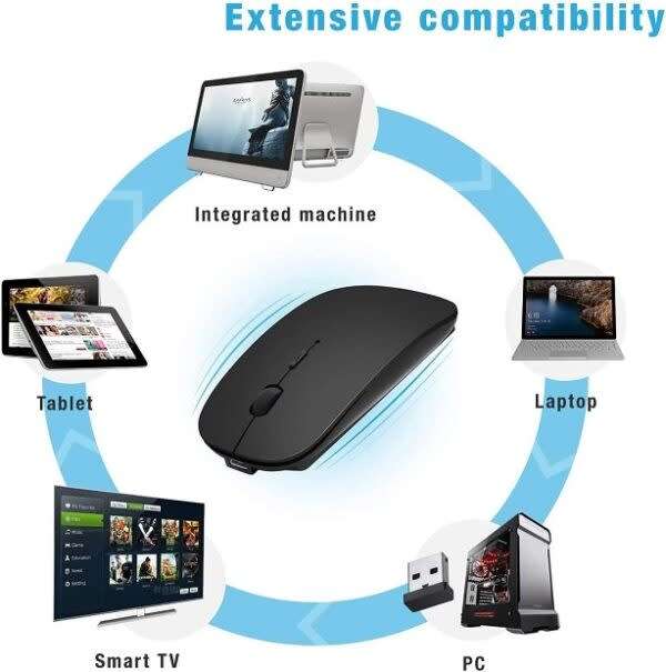 Portable Rechargeable 1200DPI Optical Wireless Mouse