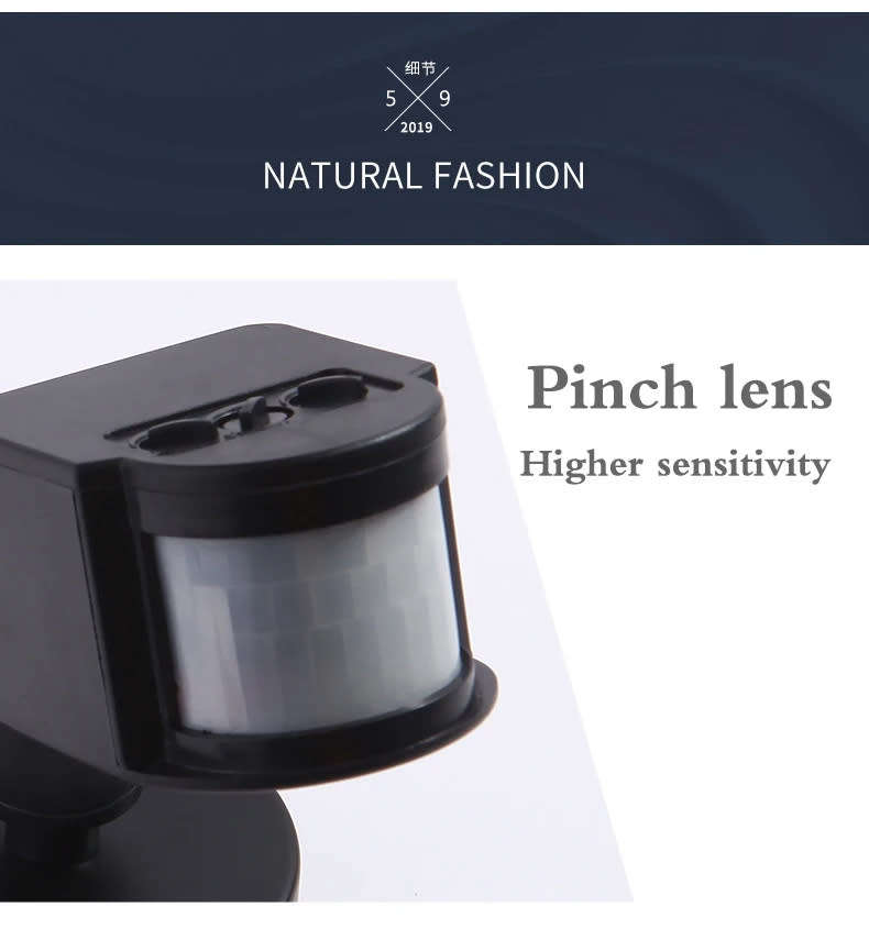 AC220V Motion Sensor Switch Motion Detector Automatic Infrared PIR Sensor Rotating Waterproof Outdoo