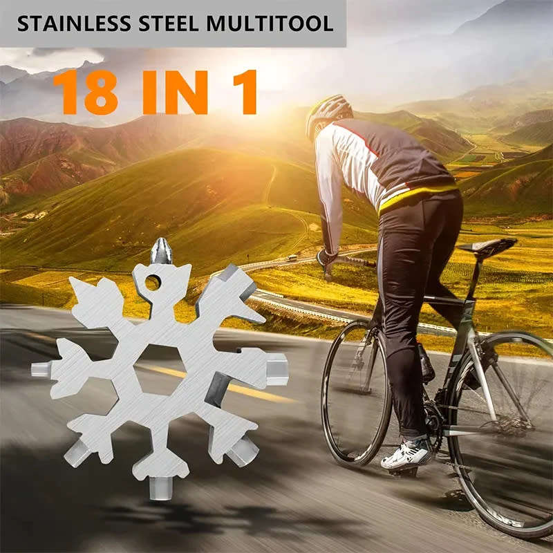 18 In 1 Snowflake Multitool, Christmas Stocking Stuffer,Unique Gifts For Men Women, Snowflake Multi-