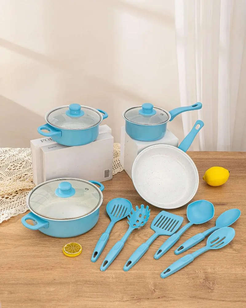 13 PIECES COOKWARE SET