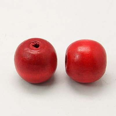 20mm red wooden beads (priced per bead)