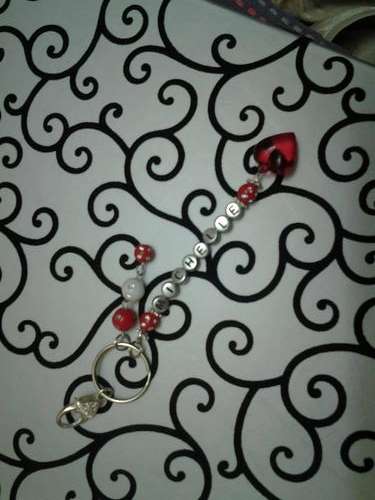 Personalised heart keyring