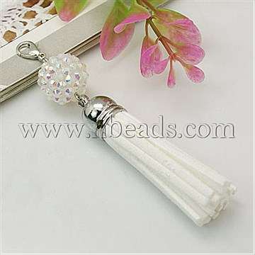 Suede and Rhinestone Tassle