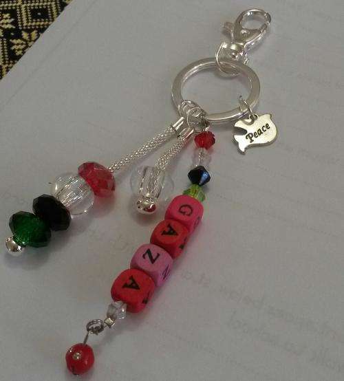 Peace For Gaza Keyring