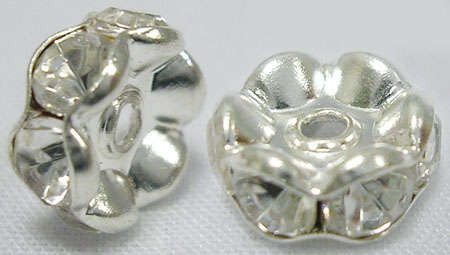 Rhinestone Rondelle- 7mm