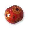 20mm orange wooden bead