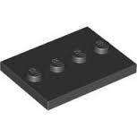 Lego Minifigure Series Black 4x3 Display Tile Base Plate (New)