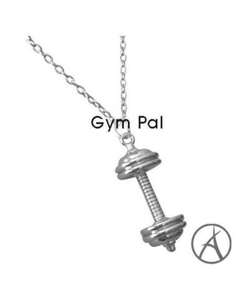 HANGING BARBELL FITNESS GYM NECKLACE