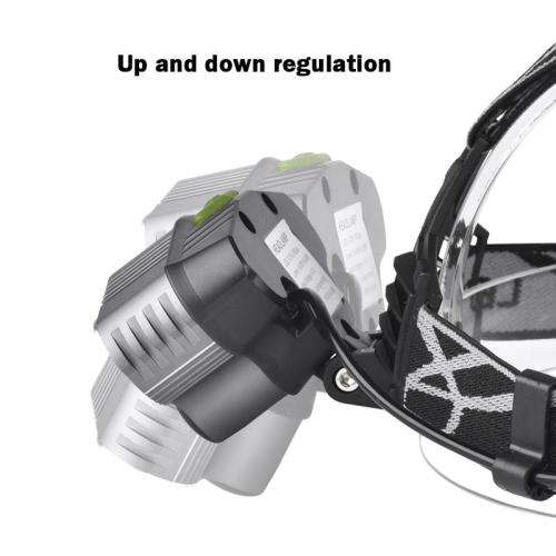 CREE LED HEADLIGHT - 5 LED, 2X 18650 BATTERY, 5 LIGHT MODES, 2X BLUE-RAY LED, ALUMINUM ALLOY, ADJUST