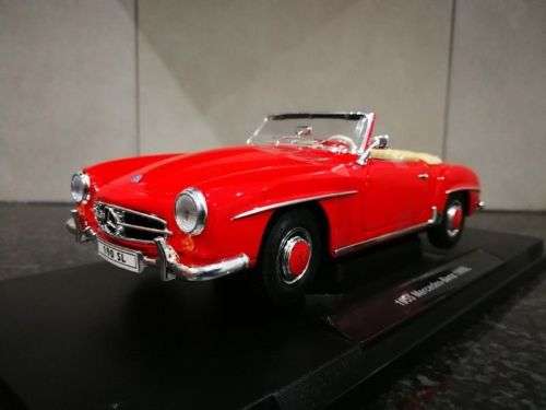 1955 MERCEDES BENZ 190 SL CABRIO DIECAST SCALE 1/18 BY WELLY IN DISPLAY BOX
