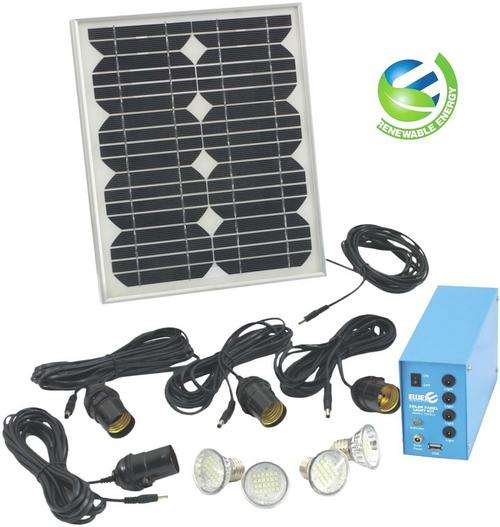 SOLAR PANEL LIGHT KIT (4 LIGHTS)