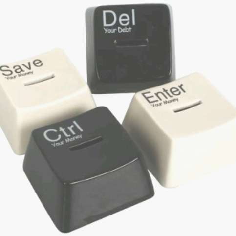 COMPUTER KEY MONEY BANK / COIN BANK - THE "KEY" TO SAVINGS