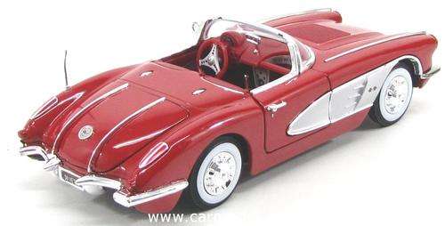 MOTORMAX - CHEVY CORVETTE CONVERTIBLE, 1958 - 1/18 SCALE DIECAST MODEL