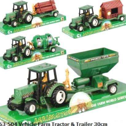 AGRIMOTOR TRACTOR AND TRAILER SET - 30CM