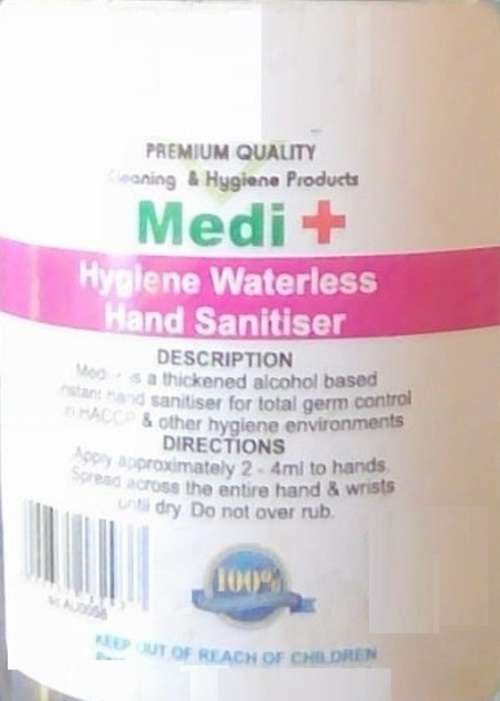 MEDI + HYGIENE WATERLESS HAND SANITISER GEL - 500ML IN PUMP BOTTLE