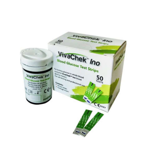 VIVACHEK INO BLOOD GLUCOSE TEST STRIPS (PACK OF 50)