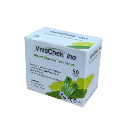 VIVACHEK INO BLOOD GLUCOSE TEST STRIPS (PACK OF 50)