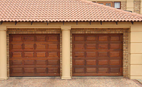 Single Meranti Sectional Garage Door