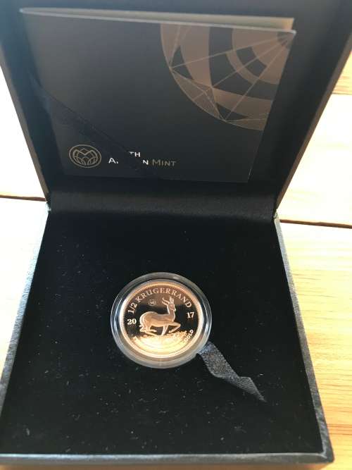2017 1/2oz Proof Krugerrand With 50 Year Anniversary Mint Mark.