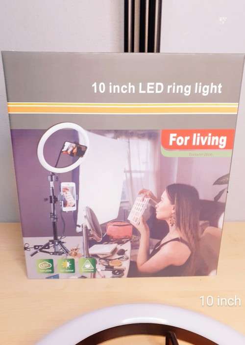Ring light 10 inch with stand - Basic (White, cool, warm light)
