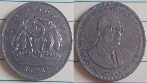 2000 - Mauritius - 10 Rupees - Sugar cane harvesting - Demonetised No -Copper-Nickel (Non Magnetic)